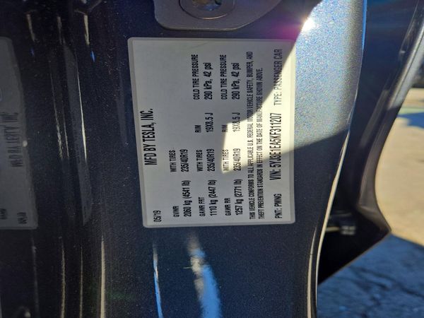 2019 TESLA MODEL 3 — VINS
