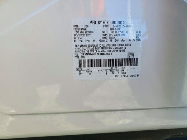 2020 FORD EDGE Titanium — VINS