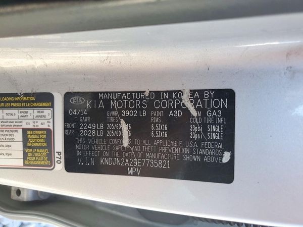2014 KIA SOUL GL(BASE) — VINS