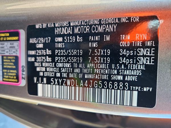 2018 HYUNDAI SANTA FE Sport 2.0T Ultimate — VINS