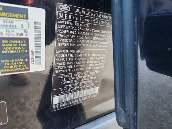 2014 LAND ROVER RANGEROVER SE — VINS