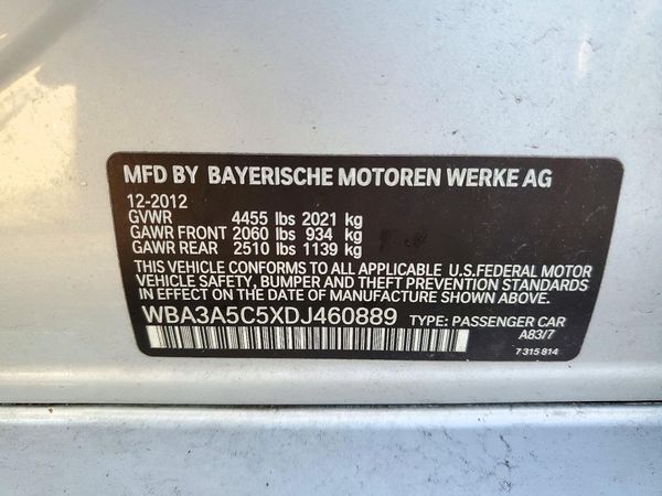 2013 BMW 328 — VINS