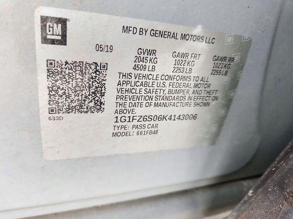 2019 CHEVROLET BOLT Premier — VINS