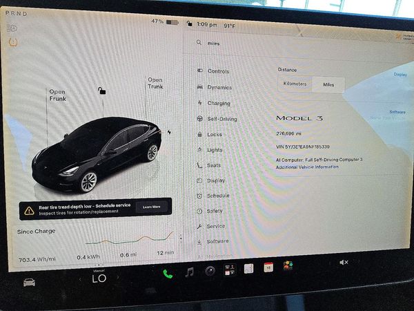2022 TESLA MODEL 3 — ODOM