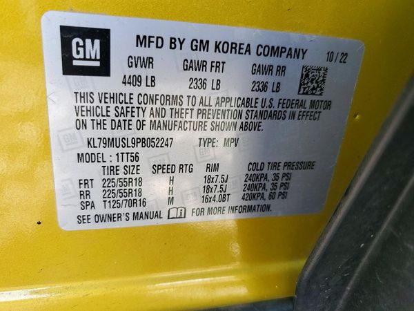 2023 CHEVROLET TRAILBLAZE RS — VINS
