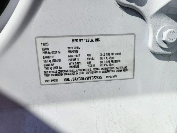 2023 TESLA MODEL Y — VINS