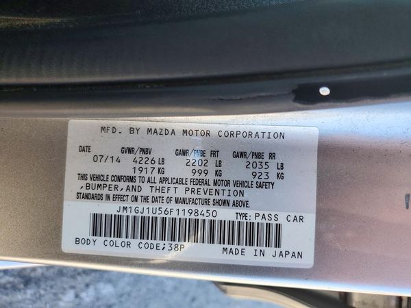 2015 MAZDA 6 Sport/GX — VINS