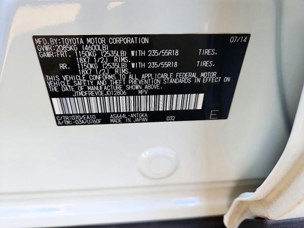 2014 TOYOTA RAV4 High — VINS