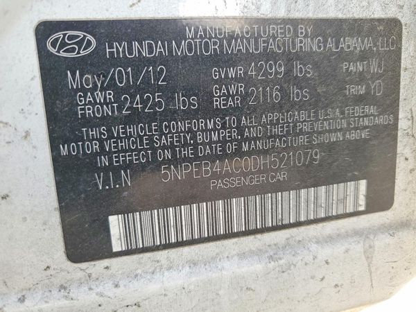 2013 HYUNDAI SONATA