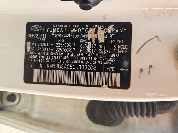 2012 HYUNDAI TUCSON GLS — VINS