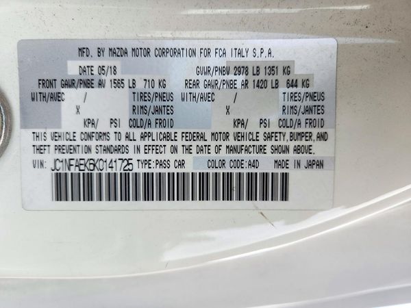 2019 FIAT ALL OTHER — VINS