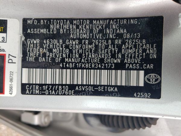 2014 TOYOTA CAMRY