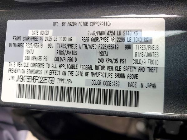 2023 MAZDA CX-5 Premium Plus Package — VINS