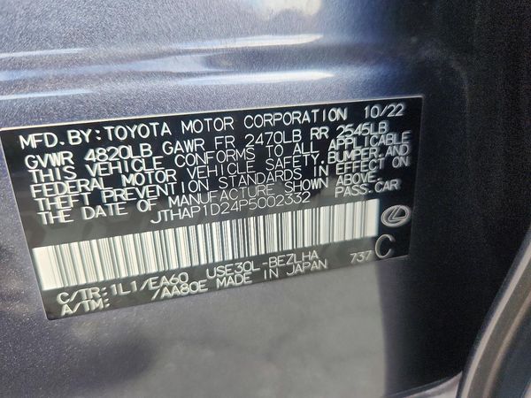 2023 LEXUS IS 500 — VINS