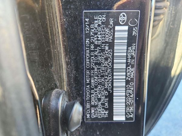 2015 TOYOTA PRIUS — VINS