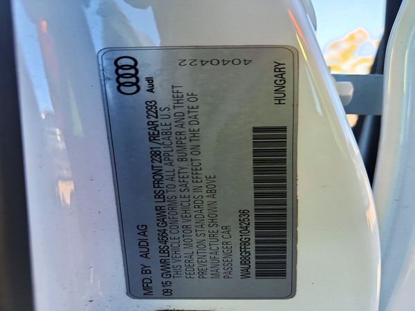 2016 AUDI A3 — VINS