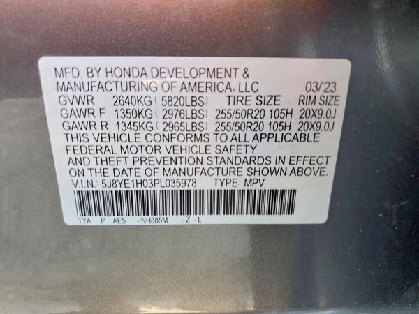 2023 ACURA MDX SH-AWD A-SPEC — VINS
