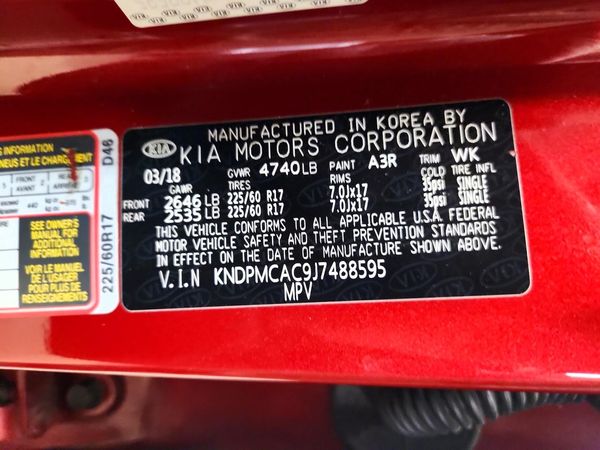 2018 KIA SPORTAGE QL — VINS