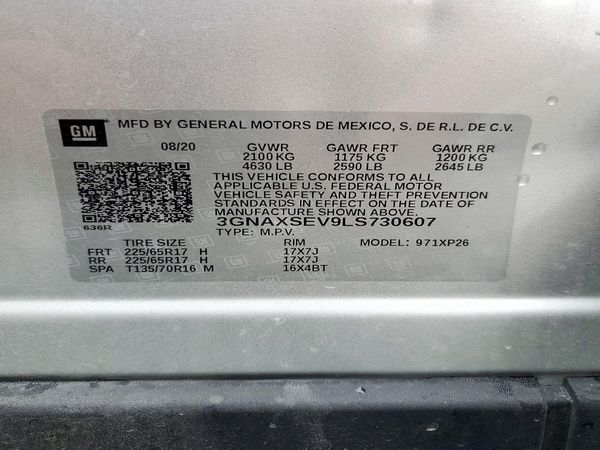2020 CHEVROLET EQUINOX LS — VINS