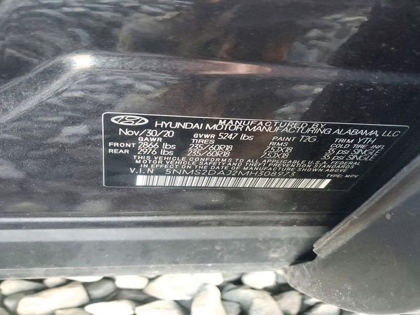 2021 HYUNDAI SANTA FE SEL — VINS
