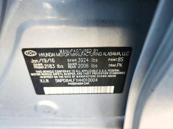 2017 HYUNDAI ELANTRA — VINS