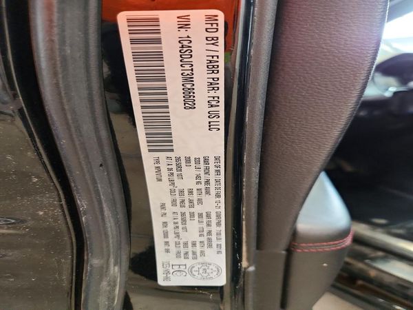 2021 DODGE DURANGO R/T — VINS