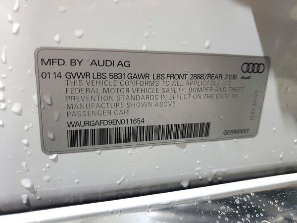 2014 AUDI A8 L — VINS