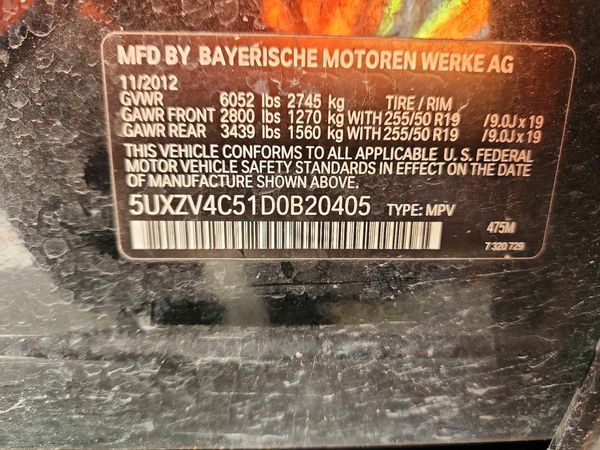 2013 BMW X5 xDrive35i — VINS