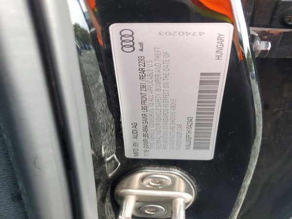 2017 AUDI A3 quattro Premium Plus — VINS