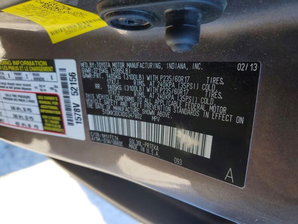 2013 TOYOTA SIENNA