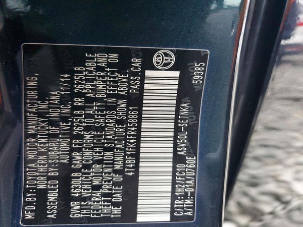 2015 TOYOTA CAMRY