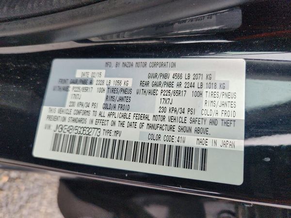 2016 MAZDA CX-5 Sport/GX — VINS
