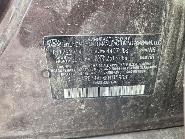 2015 HYUNDAI SONATA — VINS