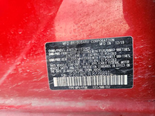 2020 SUBARU CROSSTREK Premium+ES+BSD — VINS