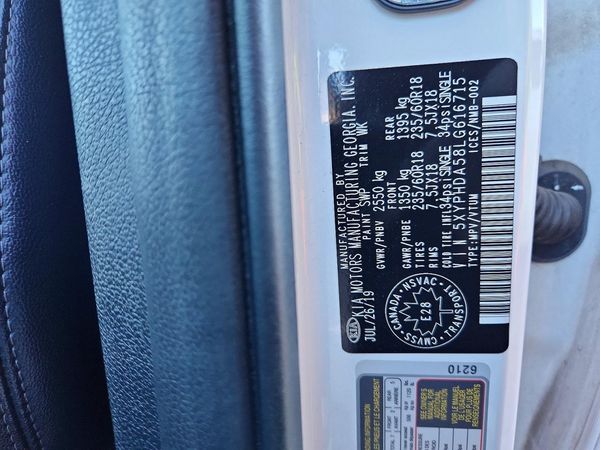 2020 KIA SORENTO EX, S — VINS