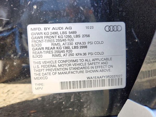 2024 AUDI Q5 — VINS