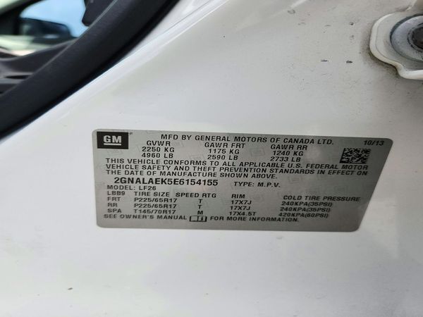 2014 CHEVROLET EQUINOX LS — VINS