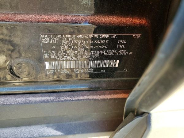 2021 TOYOTA RAV4 XLE — VINS