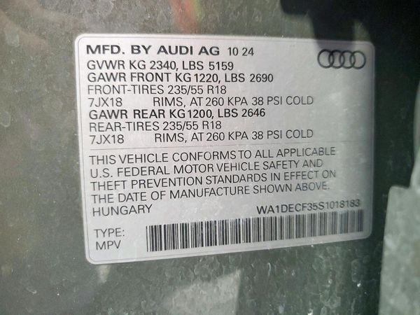 2025 AUDI Q3 S Line quattro Premium — VINS