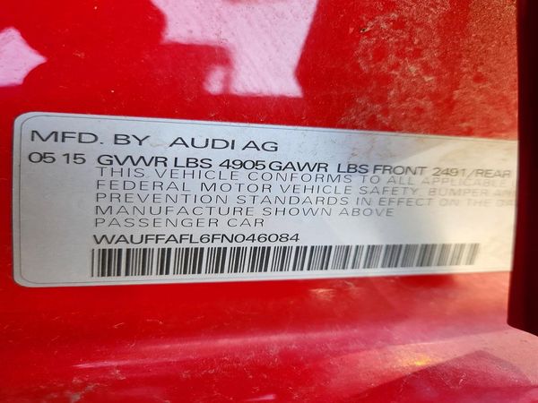 2015 AUDI A4 — VINS