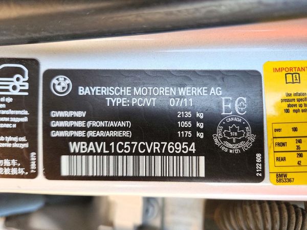 2012 BMW X1 xDrive28i — VINS