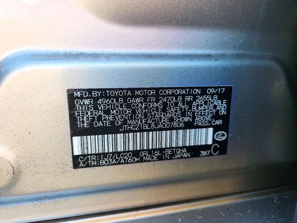 2018 LEXUS GS 350 350/350 F Sport — VINS
