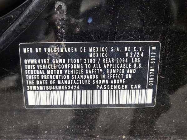 2024 VOLKSWAGEN JETTA S, S (AQ301 Trans) — VINS