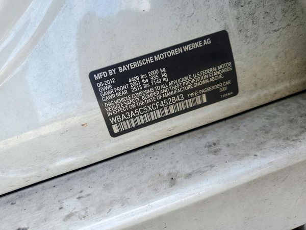 2012 BMW 328 — VINS