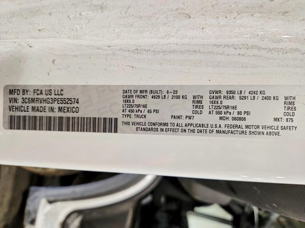 2023 RAM PROMASTER 3500 High Roof