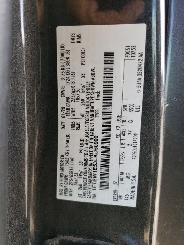2020 FORD F150