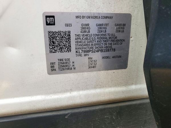 2023 CHEVROLET TRAILBLAZE LT — VINS