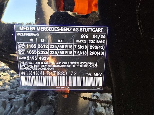 2026 MERCEDES-BENZ GLA GLA250 4MATIC — VINS
