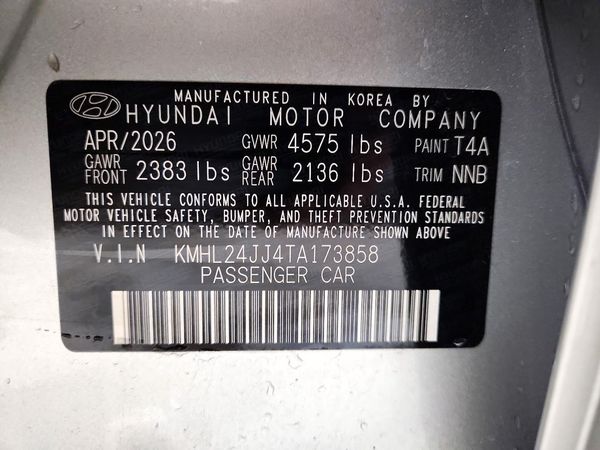2026 HYUNDAI SONATA Blue — VINS