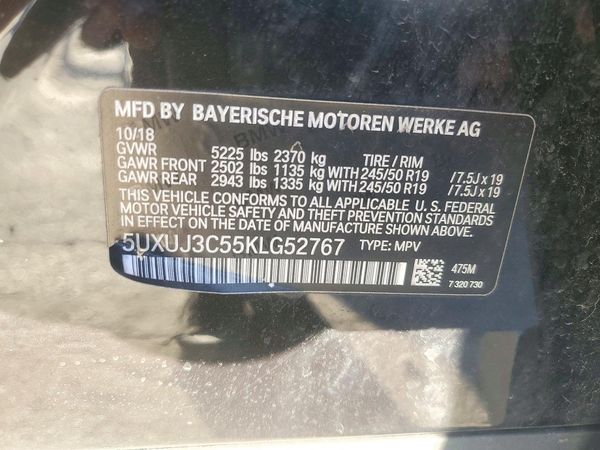 2019 BMW X4 xDrive30i — VINS